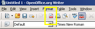 Create a PDF file using open office
