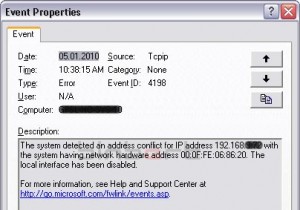 IP conflict MAC address