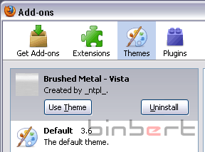 Firefox Personas change