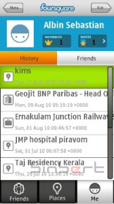 Foursquare smartphone Foursquare smartphone