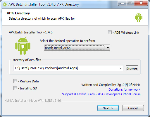 android apk bulk backup restore